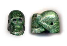 African Jade Skull Bead