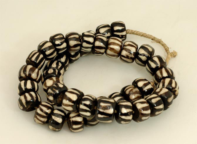 Batik Bone Rounded Bead Strand BA-B02F