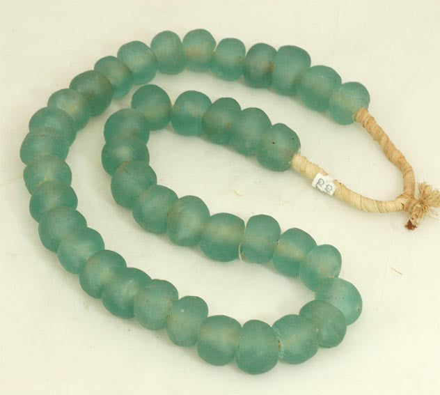 Recycled Glass Ghana Medium Round Bead - 6 Colors