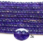 4mm Dark Amethyst Faceted Roundells