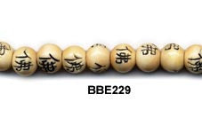 Buddha Character Bone Bead Strand BBE229