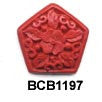 Pentagon Cinnabar Bead BCB1197