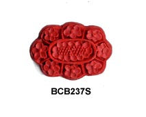 Small Scallop Cinnabar Bead BCB237S