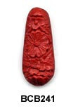 Floral Teardrop Cinnabar Bead BCB241