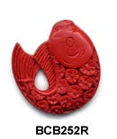 Fish Cinnabar Bead BCB252 - 2 Colors