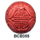 Longevity and Bat Cinnabar Bead BCB355