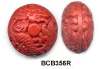 Dragon Cinnabar Bead BCB356