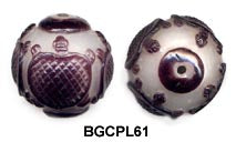 Carved Peking Glass Bead Fish, Frog & Turtle 28mm  BGC - 5 Styles