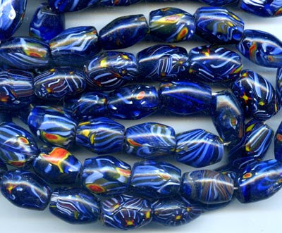 Cobalt Blue Bi-Cone Glass Bead BGH731