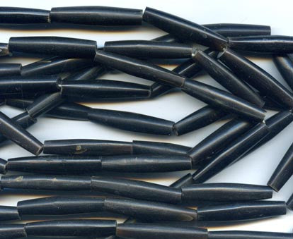 Black Horn Hair Pipes Bead BHN10-15