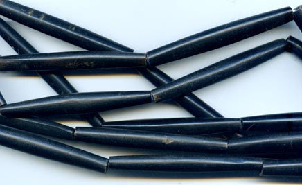 Black Horn Hair Pipes Bead BHN10-25