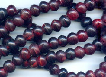Red Horn Semi-Round Bead BHN412R