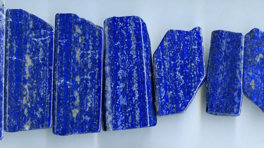 Flat Lapis Slab Bead Strand BLSNR3