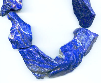 Polished Chunky Lapis Nugget Bead Strand BLSNR651L