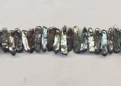 Peacock Pearl Slab Beads Strand BPL107GP