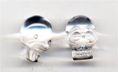 Crystal Small Skull Bead