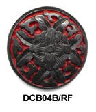 Floral Pancake Cinnabar Bead DCB04 — 4 colors