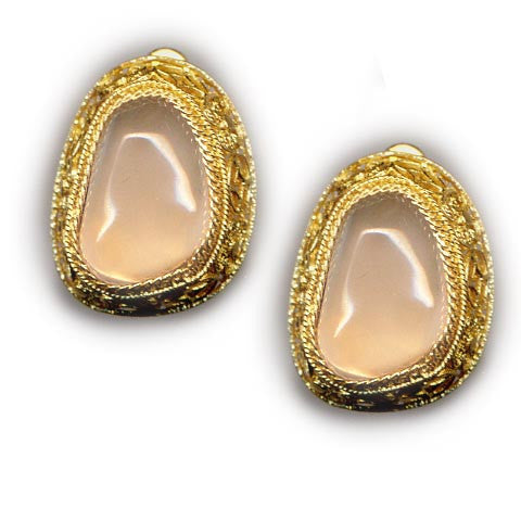 Nugget Vermeil Clip On Earrings