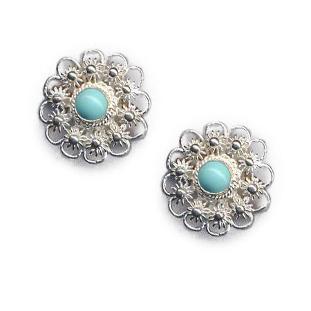 Sterling Silver Flower Earrings