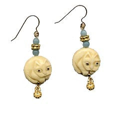 Cat Bone Amazonite Earrings