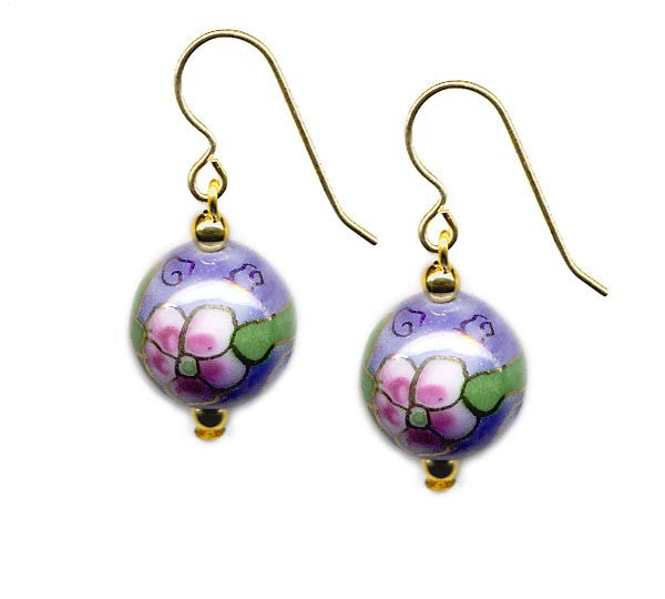 Porcelain Floral Bead Earrings