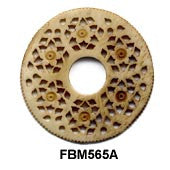 Moghal Wheel Floral Bone Pendant Bead FBM565