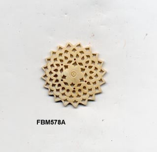 Moghal Sun Dial Floral Bone Pendant Bead FBM578