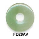 Pi Disc 28mm Green Aventurine
