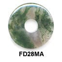 Pi Disc 28mm Moss Agate