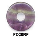 Pi Disc 28mm Rainbow Flourite
