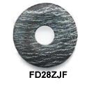 Pi Disc 28mm Frosted Zebra Jasper