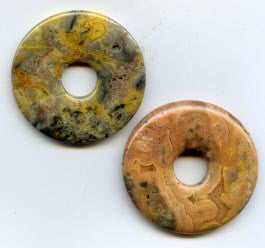 Pi Disc 40mm Dark Crazy Lace Agate