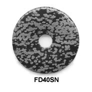 Pi Disc 40mm Snowflake Obsidian