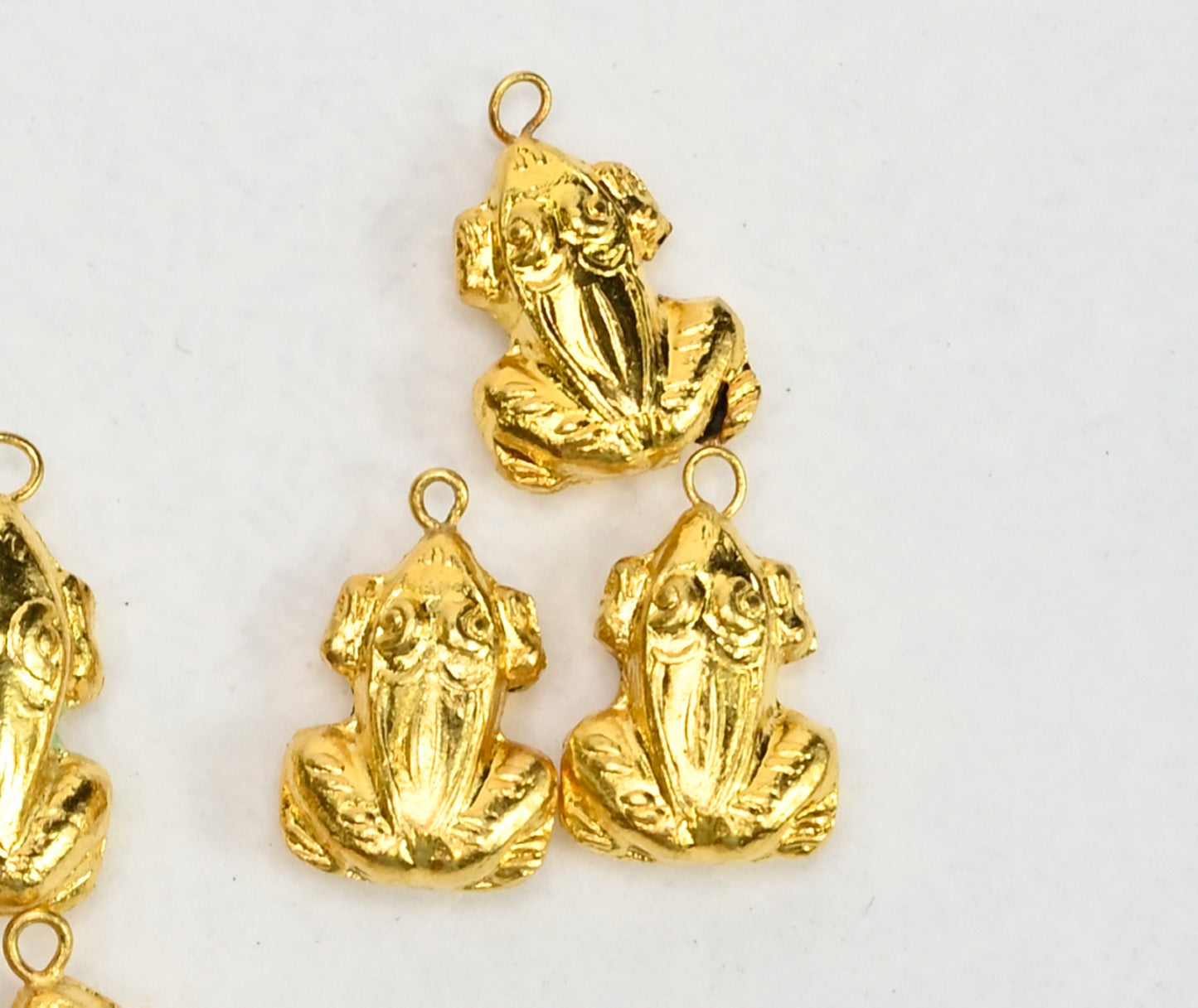 Gold Plated Metal Frog Charm FM186G - 3 Sizes