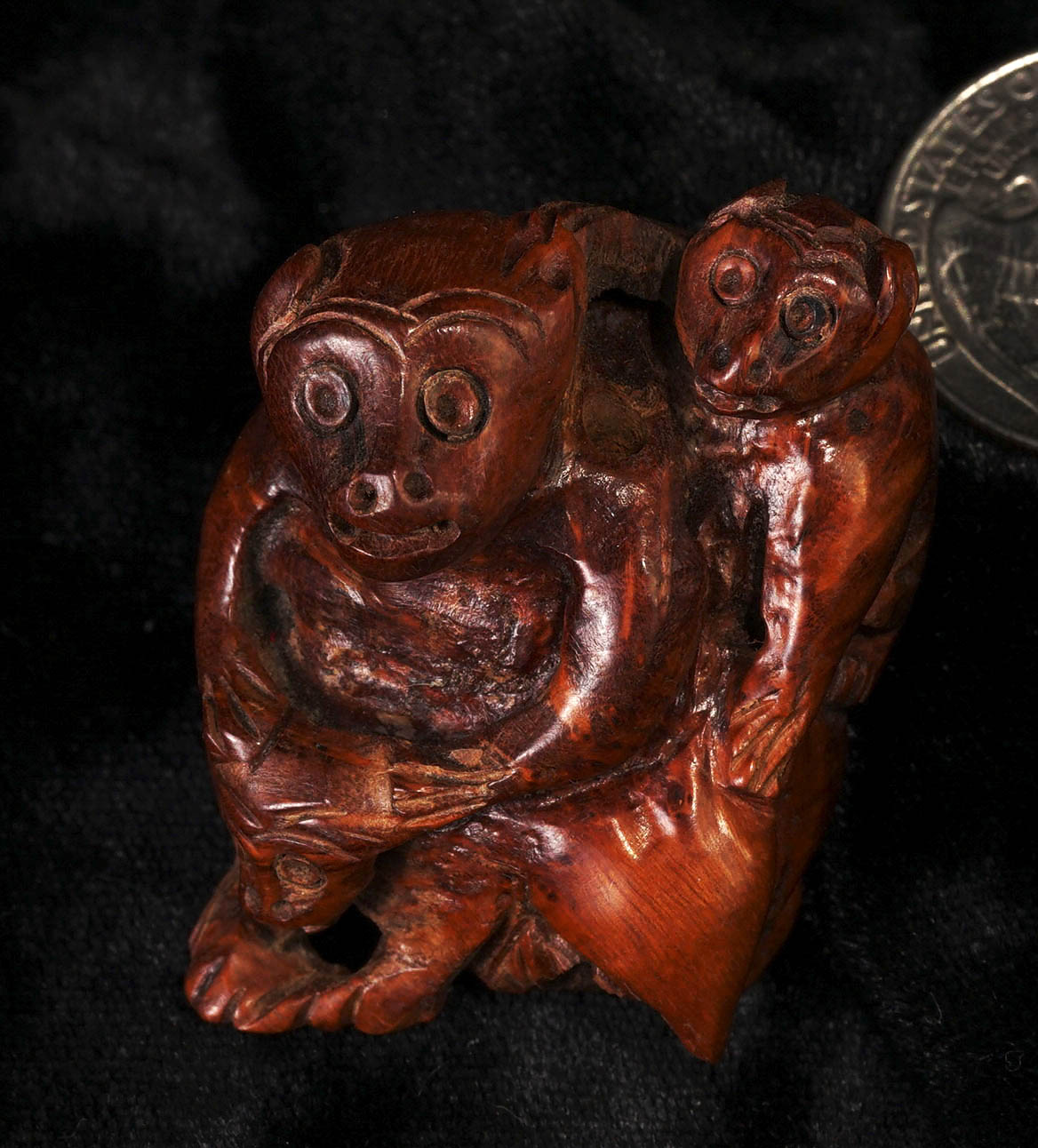 Ma-Li Wood 3 Monkeys Bead FWD06