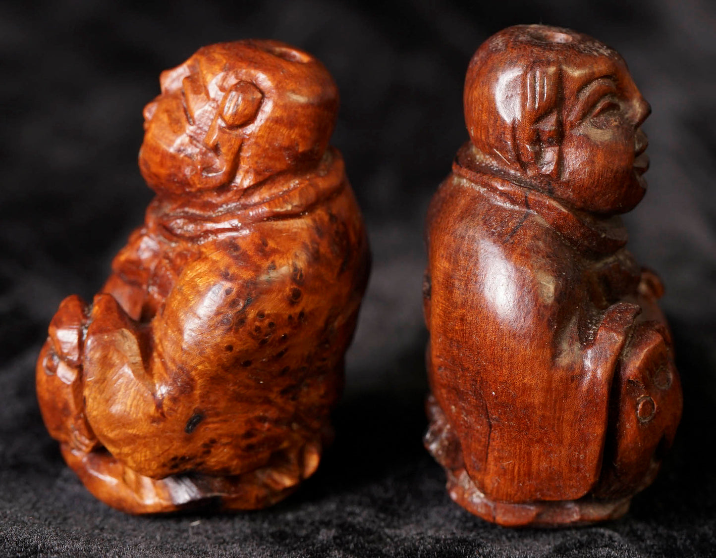 Ma-Li Wood Boy with 2 Fish Bead FWD12