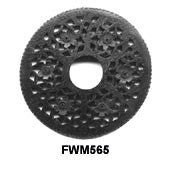 Moghal Wheel Floral Ebony Pendant Bead FWM565