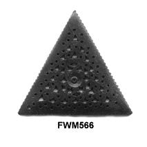 Moghal Triangle Floral Ebony Pendant Bead FWM566