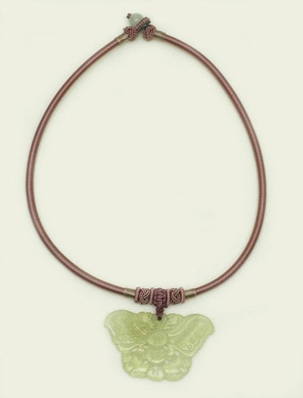 Chalcedony Eternal Knot Silk Macrame Choker