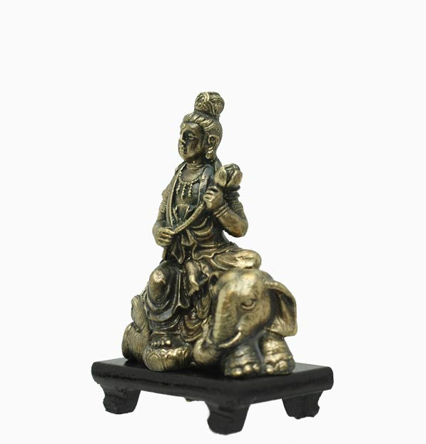 3 inch tall Guan Yin Elephant SB744