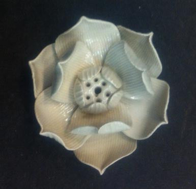 Porcelain Lotus Incense Holder