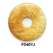 Pi Disc 40mm Yellow Jade