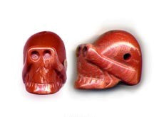 Red Jasper Skull Bead