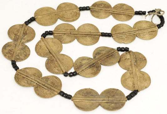 African Circle Brass Ceremonial Bead Strand BA-MA54