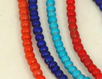 African Medium White Heart Glass Beads - 3 Colors
