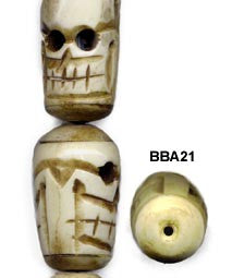 Bead Bone Skull 1" Tibetan style  BBA20 group of 4