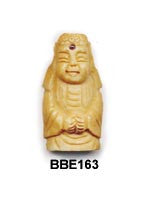Bone Buddha bead with Tourmaline  BBE163