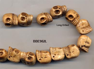 Large Bone Skull Bead BBE902L