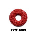 Floral Ring Cinnabar Bead BCB1066