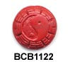 Yin Yang Disc Cinnabar Bead BCB1122